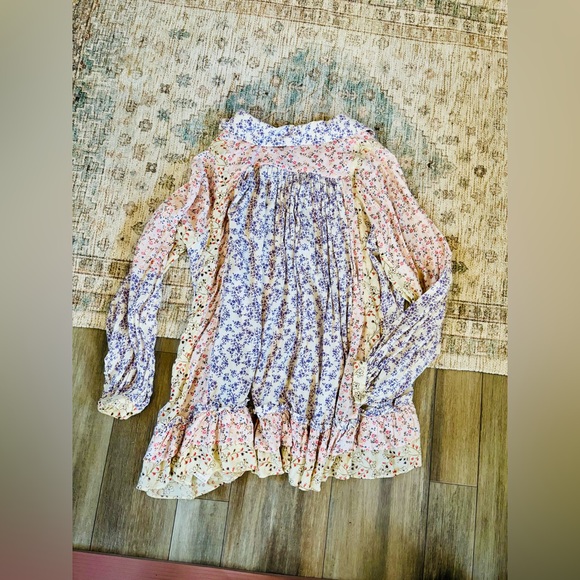 Free people floral patchwork ruffle tunic - Picture 6 of 6